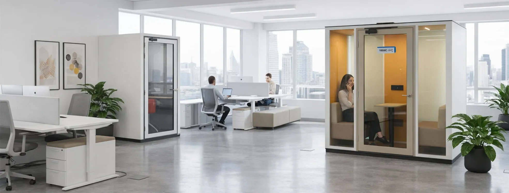Acoustic office phone booth